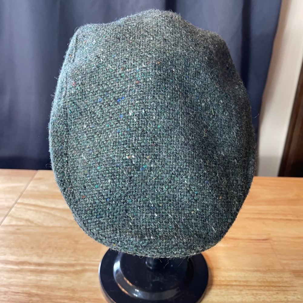 NWT Hanna Hats of Donegal Green Tweed Wool Flat Cap Jameson Ireland Mens Large - Picture 3 of 16